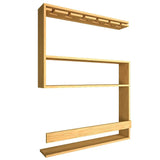 Bar Wall Shelf / Mini Bar Shelf in Light Oak Finish