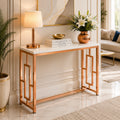Modern Design Console Table with Copper Metal Finish