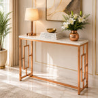 Modern Design Console Table with Copper Metal Finish