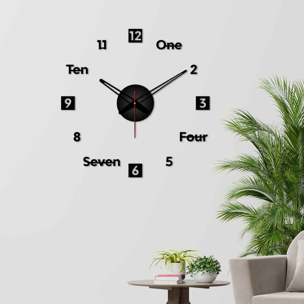 Modern Designer Big Size 3D Infinity Wall Clock