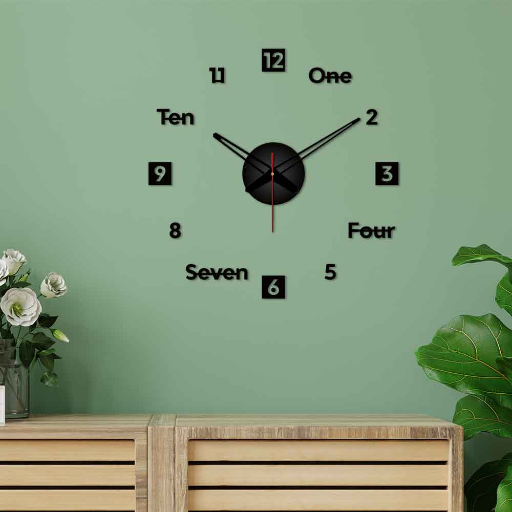 Modern Designer Big Size 3D Infinity Wall Clock