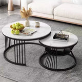 Modern Designer Multipurpose Coffee Table with Black Metal Finish