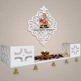  Wall Hanging Wooden Temple with Shelf