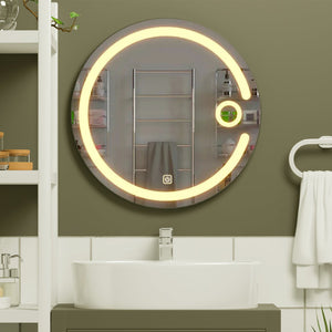 Modern Desinger Illuminating Lunar Bathroom Mirror With LED