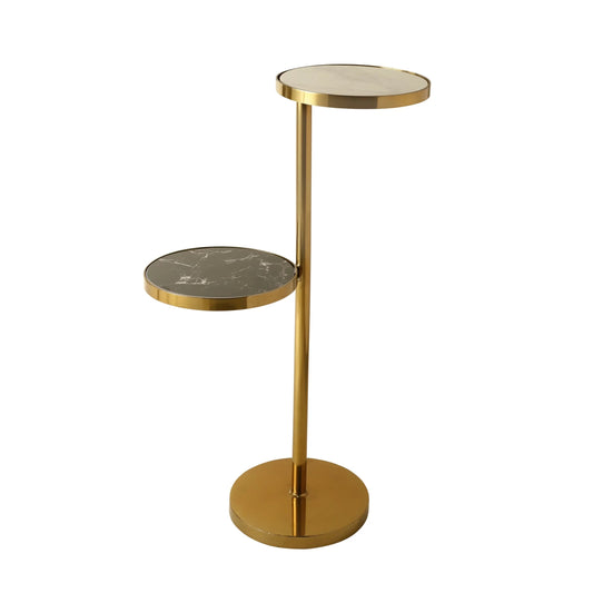 Modern Golden Round Shape Iron Stand Drink Table