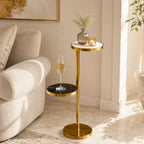 Modern Golden Round Shape Iron Stand Drink Table