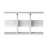 Stand Rectangular Shaped Wooden Wall Shelves with White Finish
