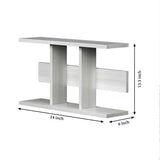 Rectangular Shaped Wooden Wall Shelves with White Finish