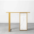 Modern Opulence White Marble Gold Console Table