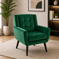 Modern Urban Dark Green Super Soft Velvet Sofa Lounge Chair