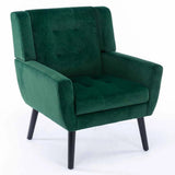 Green Super Soft Velvet Sofa Lounge Chair