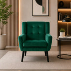 Modern Urban Dark Green Super Soft Velvet Sofa Lounge Chair