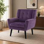 Modern Urban Purple Super Soft Velvet Sofa Lounge Chair