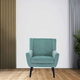 Modern Urban Teal Super Soft Velvet Sofa Lounge Chair