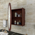  Wooden Bathroom Cabinet with 2 Spacious Shelves with Brown Finish