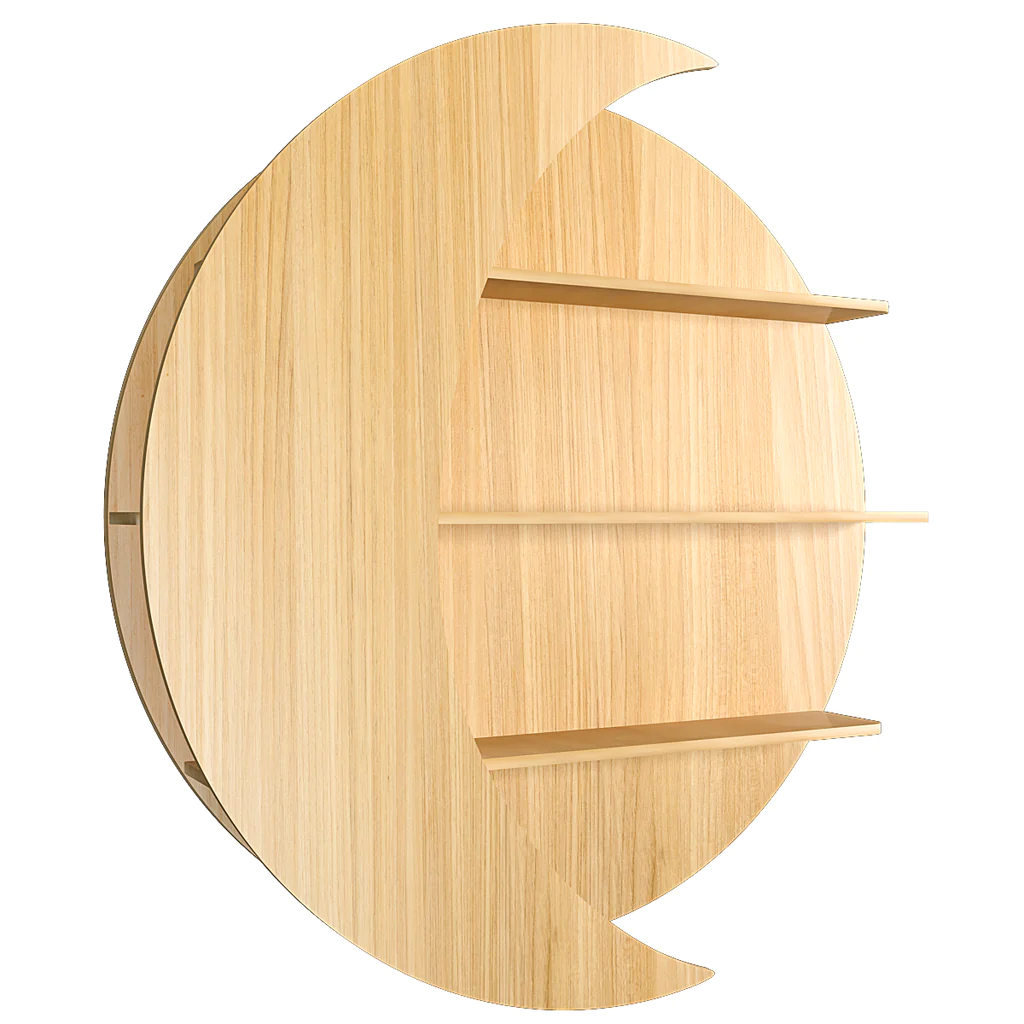  Wooden Wall Shelf / Book Shelf, Oak Finish