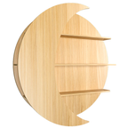  Wooden Wall Shelf / Book Shelf, Oak Finish