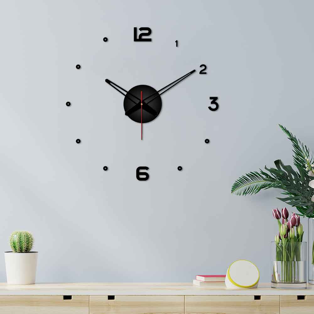 Numbers with Dots Designer Big Size 3D Infinity Wall Clock