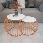 Ornate Round Copper Coffee Table 