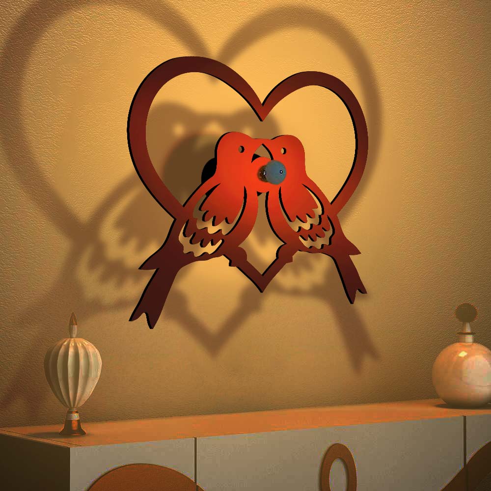 Pair of Bird Shadow Lamp