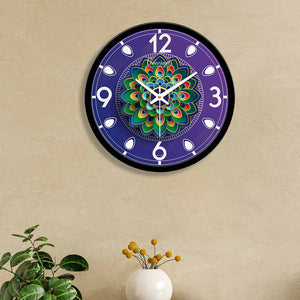 Purple Background Designer Wall Clock