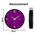 Pink Wooden Texture Printed Designer Wall Clock