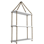  Wooden Wall Hanging with Rope (White Color)