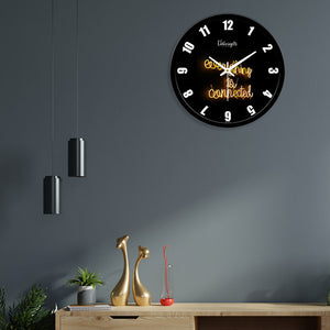 Positive Quotes In Darkness Shape Designer Premium Wall Clock