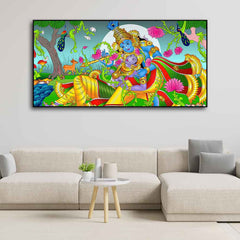 Premium Canvas Wall Painting of Lord Radha and Krishna