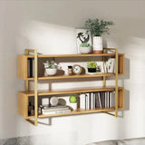 Premium Decorative Joint Designer Bookshelf In Oak Finish