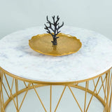 Premium Designer White Marble Round Shape Center Table