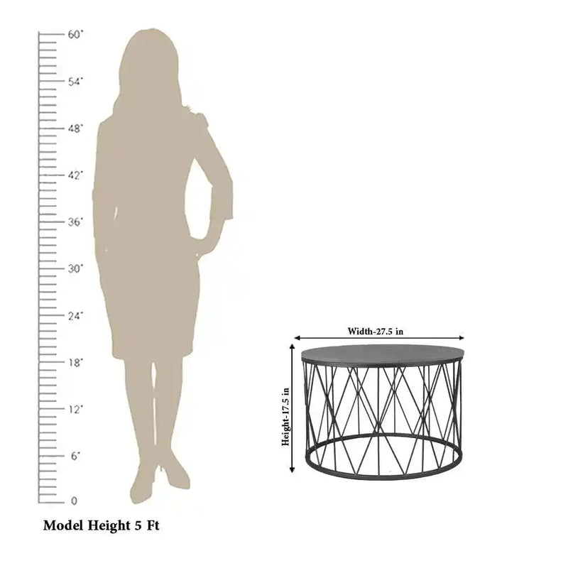Premium Designer White Marble Round Shape Center Table in Criss Cross Pattern
