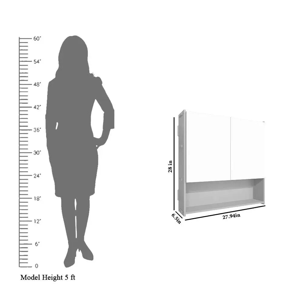 Premium Dressing Bathroom with Mirror & 4 Spacious Shelves wit