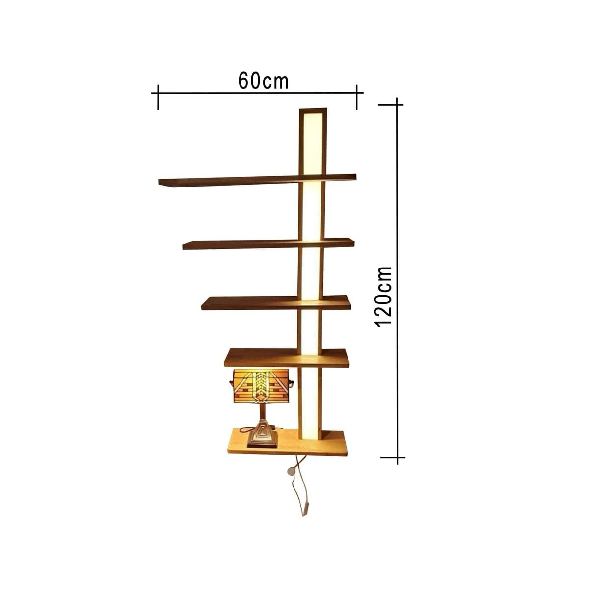  Wooden Luminar Wall Shelf