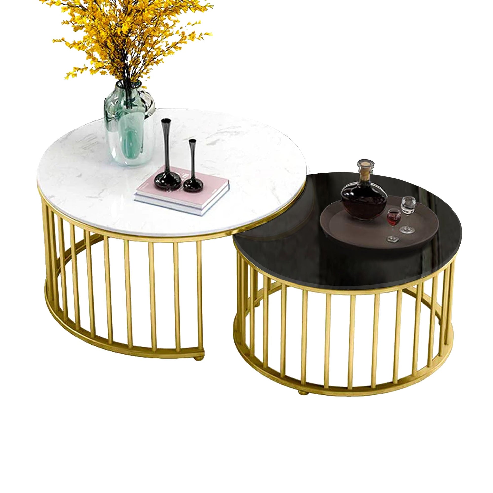 Premium Golden Table Set of 2