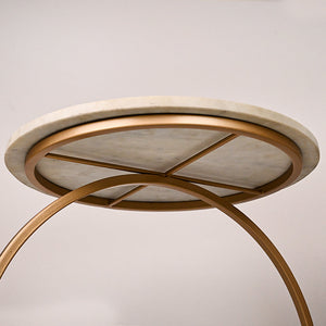 Premium Golden Halo Classic Metal Side Table