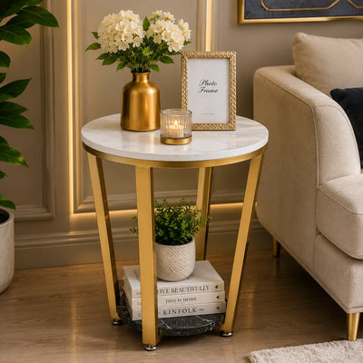 Premium Golden Tapered Coffee Table