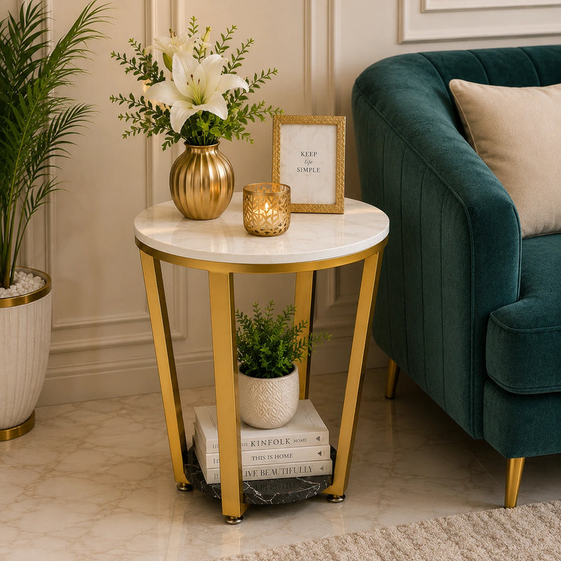 Premium Golden Tapered Coffee Table