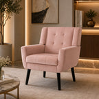 Premium Peach Super Soft Relaxing Velvet Sofa Lounge Chair