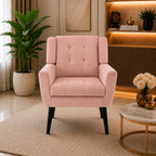 Premium Peach Super Soft Relaxing Velvet Sofa Lounge Chair