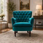 Premium Perfect Cushiony Tufted Super Comfy Emerald Velvet Sofa Lounge Chair