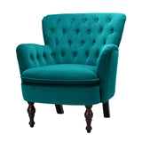 Cushiony Tufted Super Comfy Emerald Velvet Sofa Lounge Chair