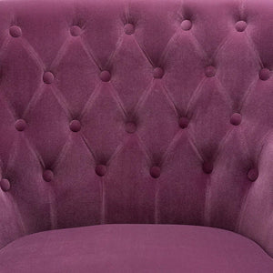 Super Comfy Magenta Velvet Sofa Lounge Chair