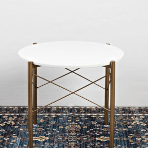 Premium White Marble Round Shape Center Table