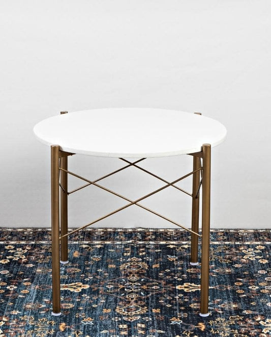 Premium White Marble Round Shape Center Table