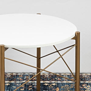 Premium White Marble Round Shape Center Table