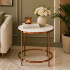 Premium White Marble Round Shape Fabian Center Table