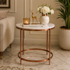 Premium White Marble Round Shape Fabian Center Table