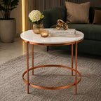 Premium White Marble Round Shape Fabian Center Table