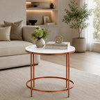 Premium White Marble Round Shape Fabian Center Table